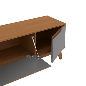 Mueble TV 85" 3 Puertas 218cm Canela/Gris Kappesberg