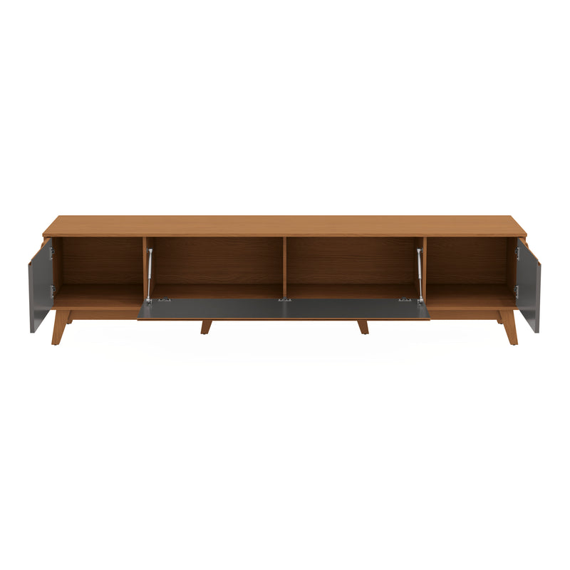 Mueble TV 85" Kappesberg 218cm con 3 Puertas Canela/Gris