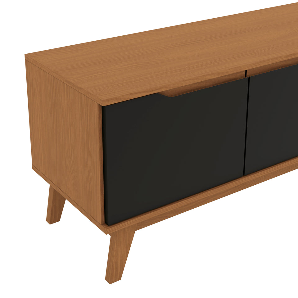 Mueble TV 85" Kappesberg 218cm con 3 Puertas Canela/Negro