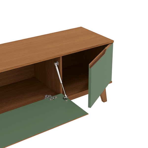 Mueble TV 85" Kappesberg 218cm con 3 Puertas Canela/Verde