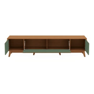 Mueble TV 85" 3 Puertas 218cm Canela/Verde Kappesberg