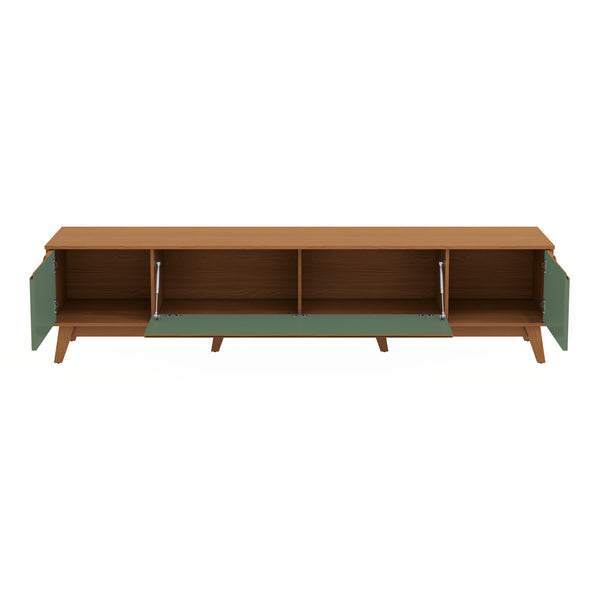 Mueble TV 85" 3 Puertas 218cm Canela/Verde Kappesberg