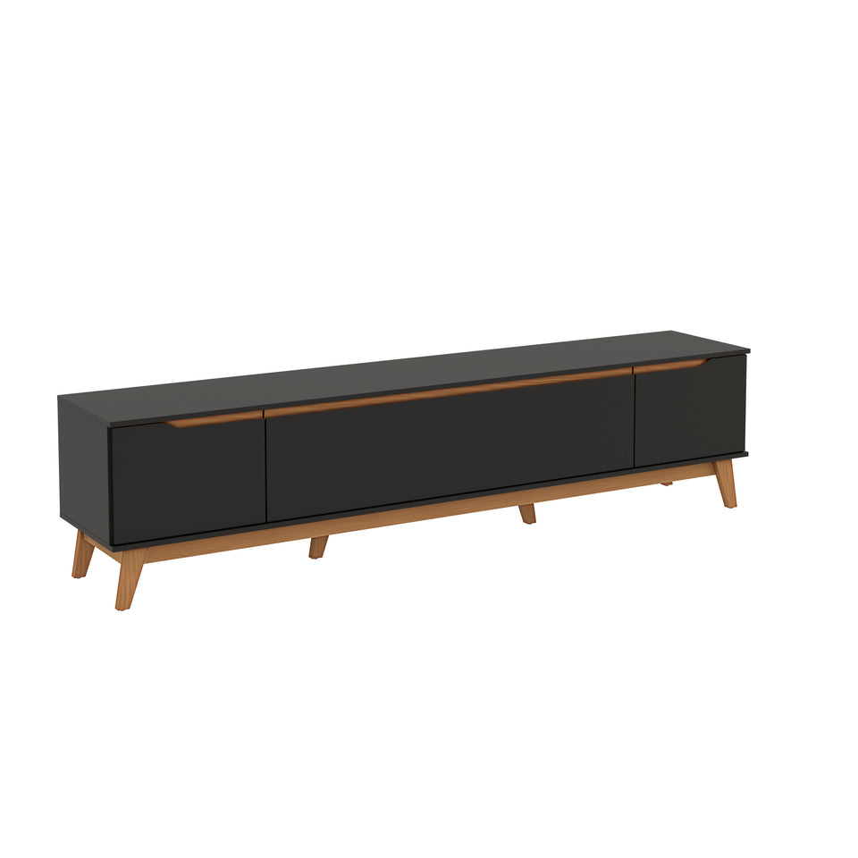 Mueble TV 85" Kappesberg 218cm con 3 Puertas Negro