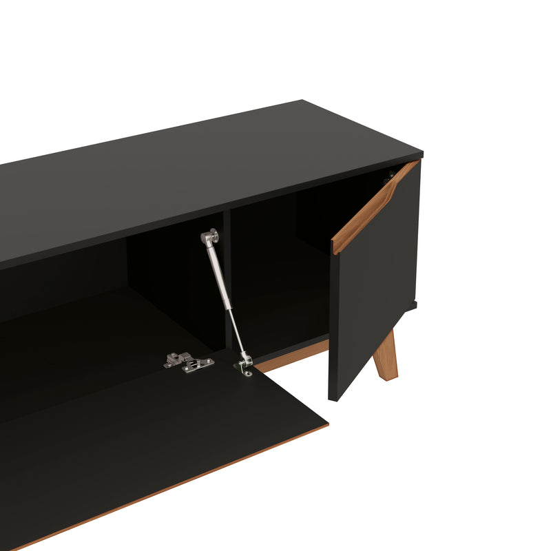 Mueble TV 85" Kappesberg 218cm con 3 Puertas Negro