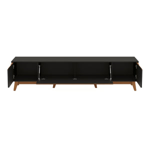 Mueble TV 85" Kappesberg 218cm con 3 Puertas Negro