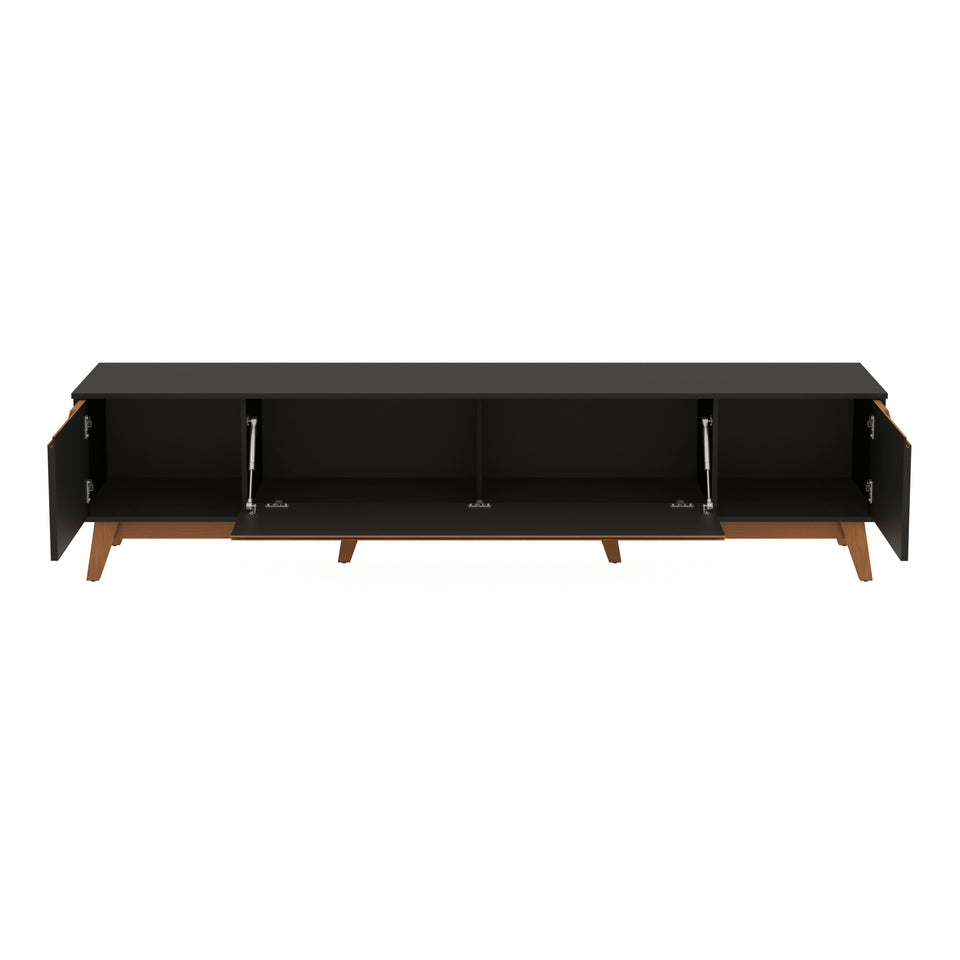 Mueble TV 85" Kappesberg 218cm con 3 Puertas Negro