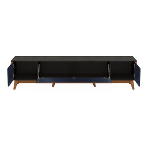 Mueble TV 85" Kappesberg 218cm con 3 Puertas Negro/Azul