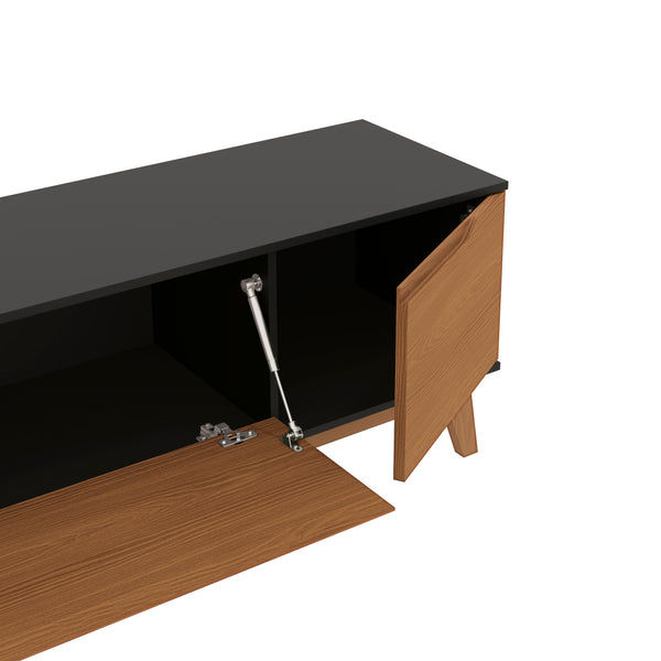 Mueble TV 85" Kappesberg 218cm con 3 Puertas Negro/Canela
