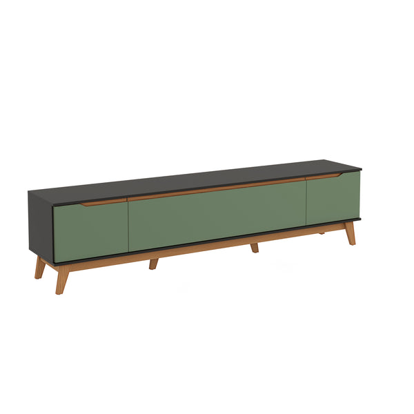 Mueble TV 85" Kappesberg 218cm con 3 Puertas Negro/Verde