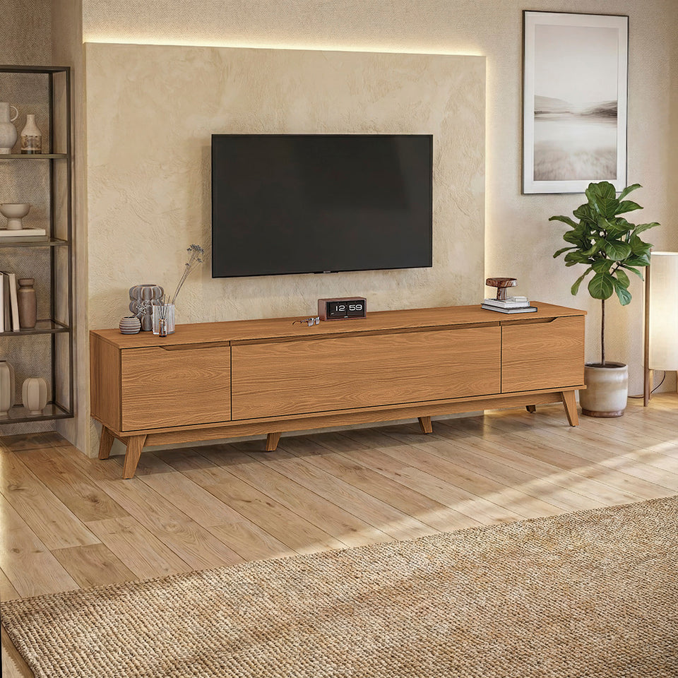 Mueble TV 85" 3 Puertas 218cm Canela Kappesberg