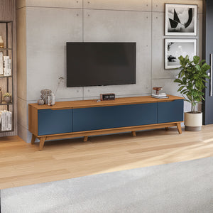 Rack TV 85" 218cm Canela/Azul 3 Puertas Kappesberg