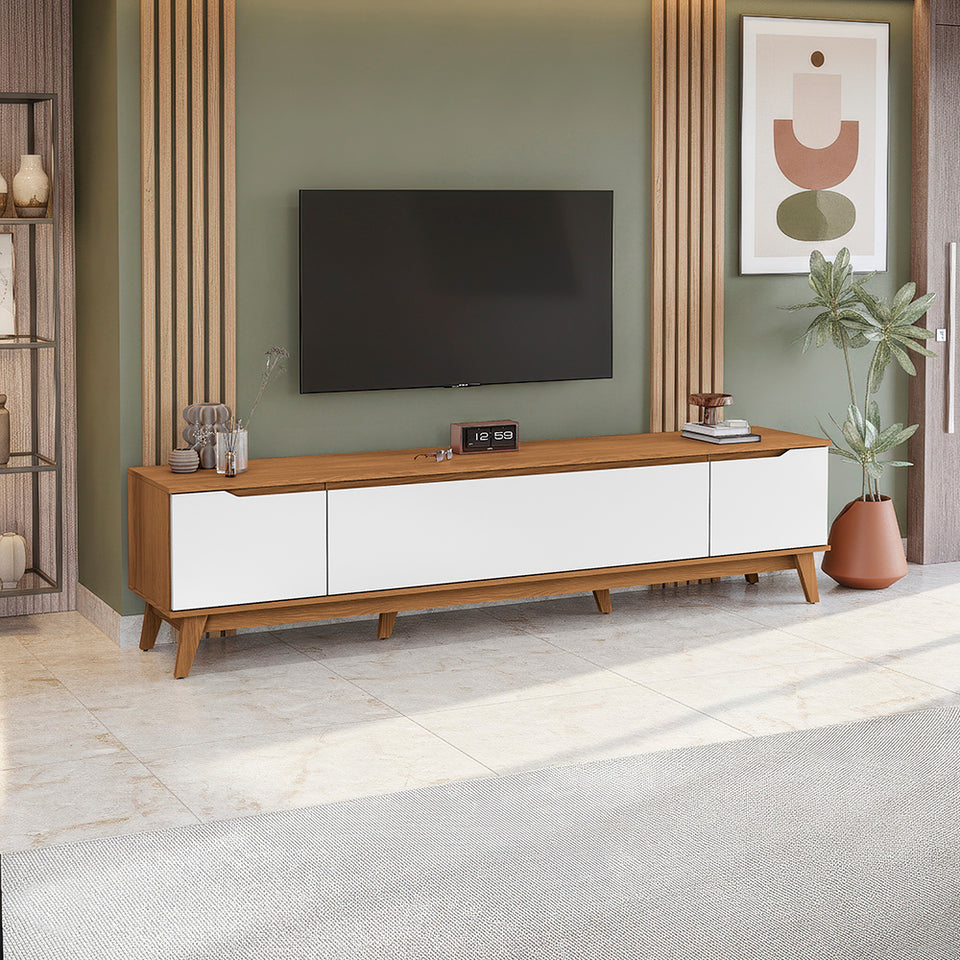 Rack TV 85" 218cm Canela/Blanco 3 Puertas Kappesberg