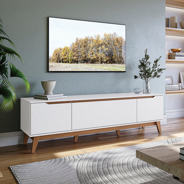 Mueble TV 75" Kappesberg 180cm con 3 Puertas Blanco