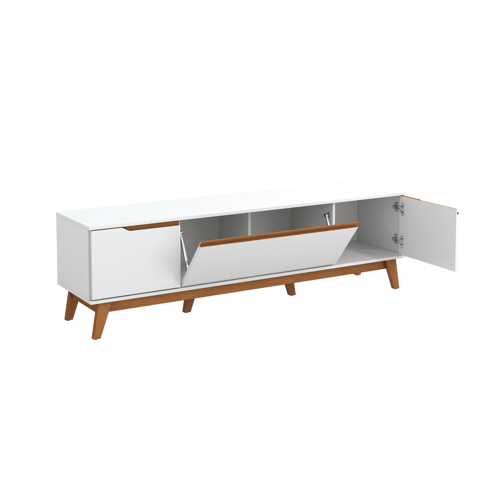 Mueble TV 75" Kappesberg 180cm con 3 Puertas Blanco