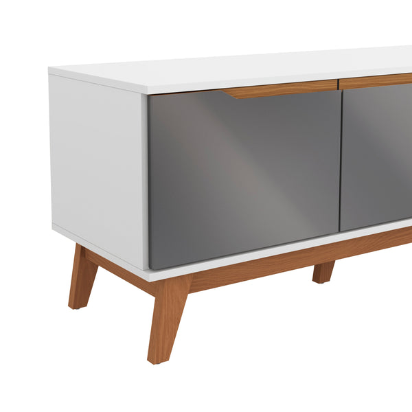 Mueble TV 75" Kappesberg 180cm con 3 Puertas Blanco/Gris
