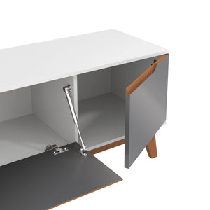 Mueble TV 75" Kappesberg 180cm con 3 Puertas Blanco/Gris