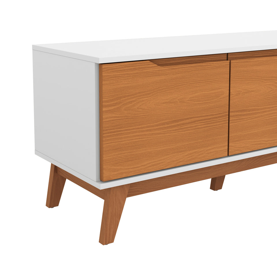 Mueble TV 75" Kappesberg 180cm con 3 Puertas Blanco/Canela