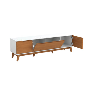 Mueble TV 75" Kappesberg 180cm con 3 Puertas Blanco/Canela