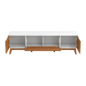 Mueble TV 75" Kappesberg 180cm con 3 Puertas Blanco/Canela