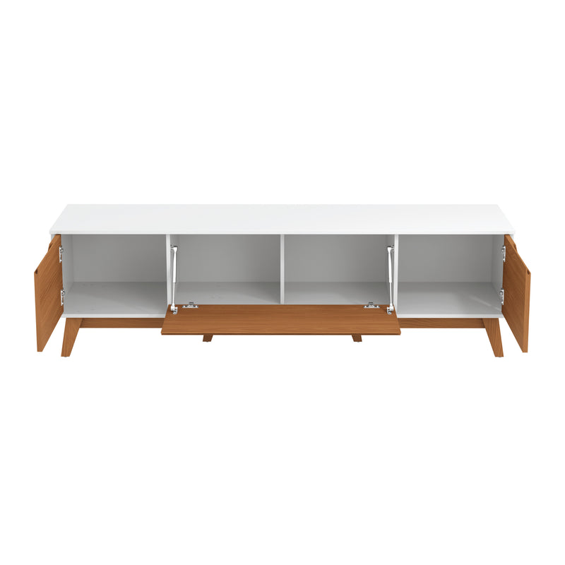 Mueble TV 75" Kappesberg 180cm con 3 Puertas Blanco/Canela