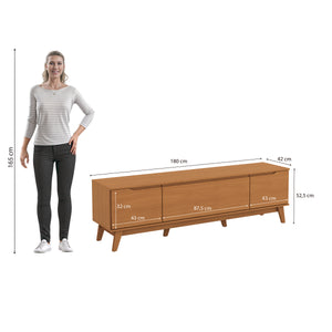 Mueble TV 75" Kappesberg 180cm con 3 Puertas Canela