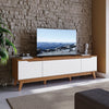 Mueble TV 75" Kappesberg 180cm con 3 Puertas Canela/Blanco