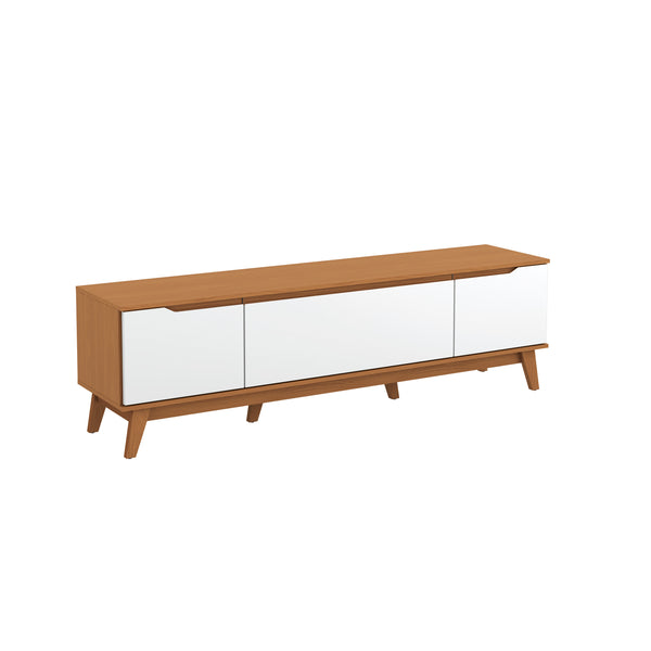 Mueble TV 75" Kappesberg 180cm con 3 Puertas Canela/Blanco
