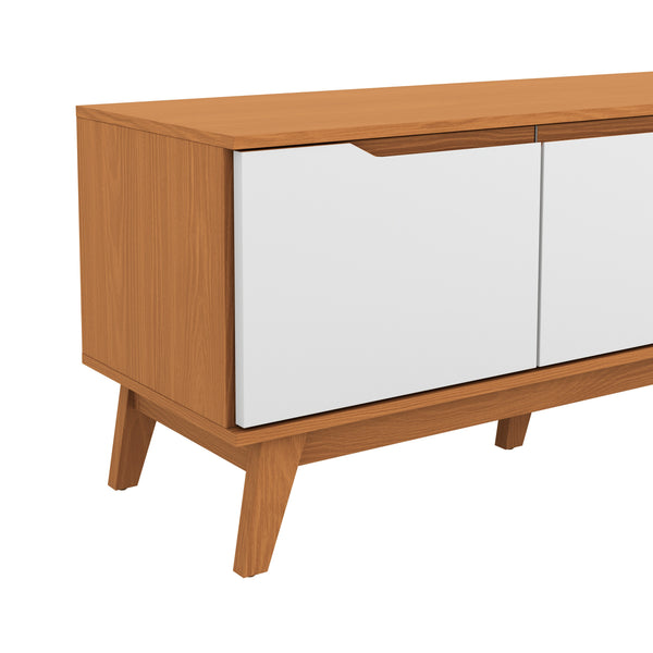 Mueble TV 75" Kappesberg 180cm con 3 Puertas Canela/Blanco
