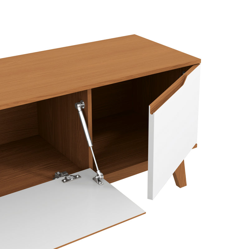 Mueble TV 75" Kappesberg 180cm con 3 Puertas Canela/Blanco
