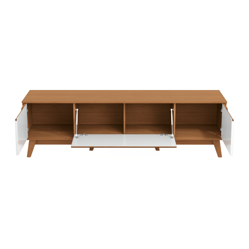 Mueble TV 75" Kappesberg 180cm con 3 Puertas Canela/Blanco