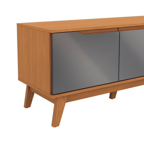 Mueble TV 75" Kappesberg 180cm con 3 Puertas Canela/Gris
