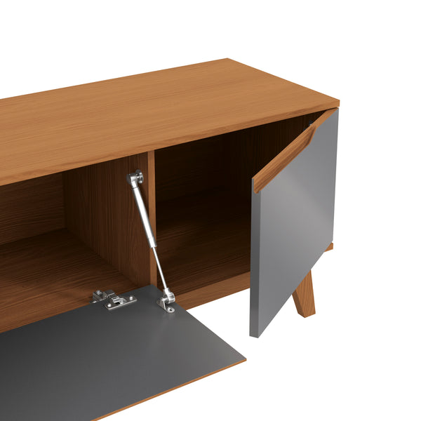 Mueble TV 75" Kappesberg 180cm con 3 Puertas Canela/Gris