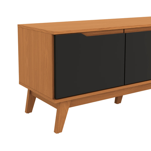 Mueble TV 75" Kappesberg 180cm con 3 Puertas Canela/Negro