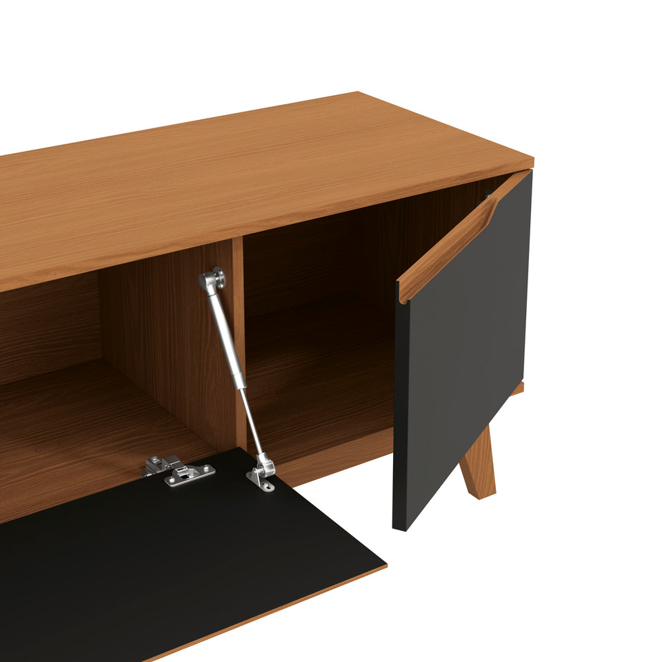 Mueble TV 75" Kappesberg 180cm con 3 Puertas Canela/Negro