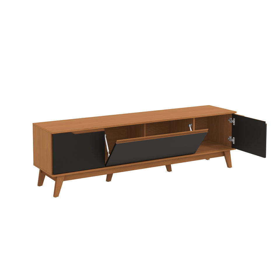 Mueble TV 75" Kappesberg 180cm con 3 Puertas Canela/Negro