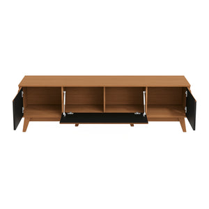 Mueble TV 75" Kappesberg 180cm con 3 Puertas Canela/Negro