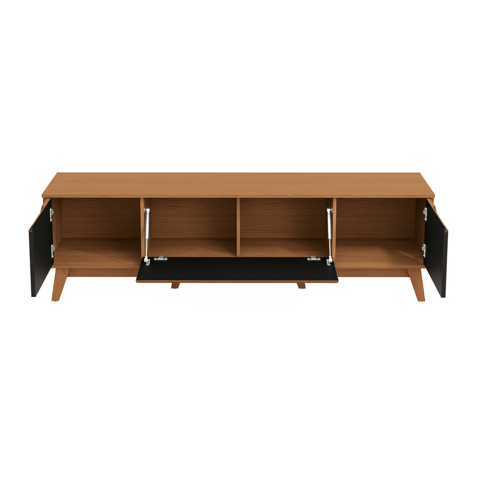 Mueble TV 75" Kappesberg 180cm con 3 Puertas Canela/Negro