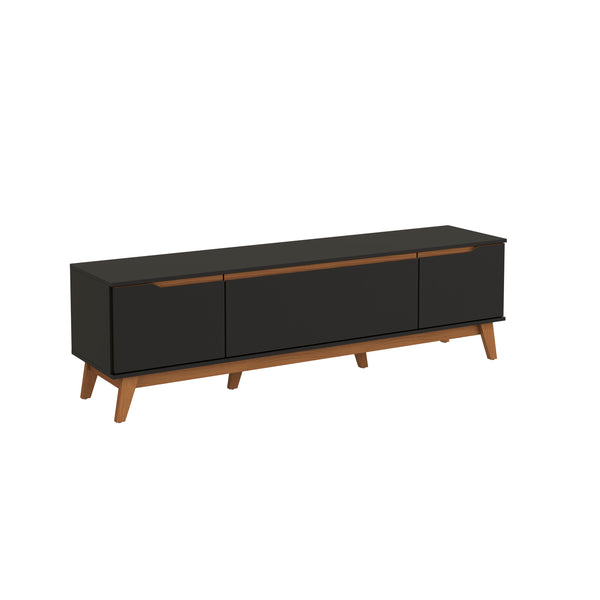 Mueble TV 75" Kappesberg 180cm con 3 Puertas Negro
