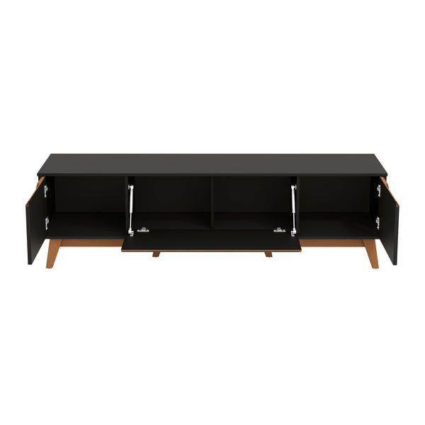 Mueble TV 75" Kappesberg 180cm con 3 Puertas Negro