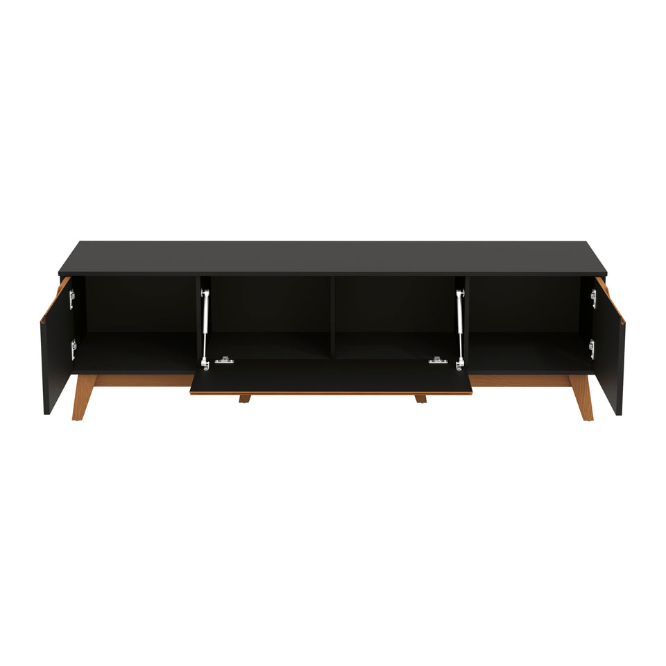 Mueble TV 75" Kappesberg 180cm con 3 Puertas Negro