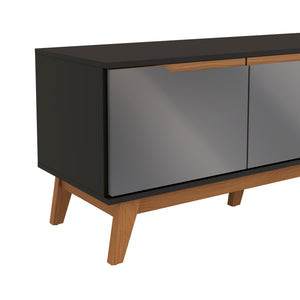 Mueble TV 75" Kappesberg 180cm con 3 Puertas Negro/Gris