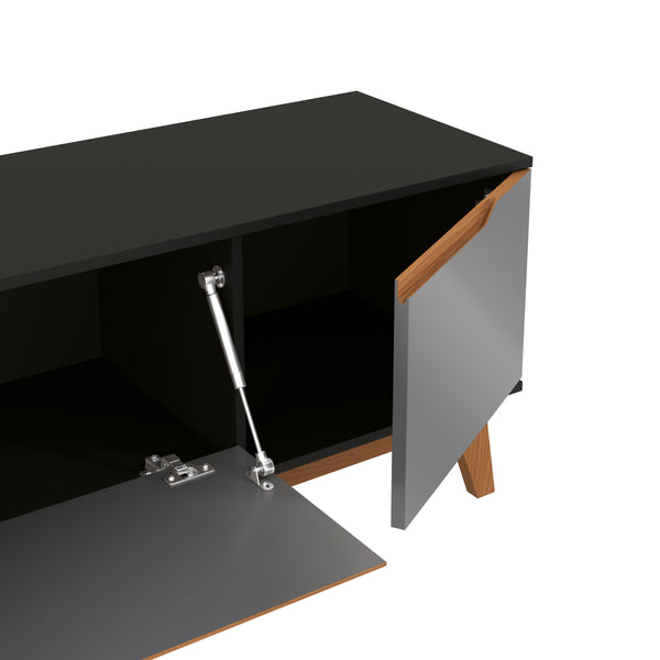 Mueble TV 75" Kappesberg 180cm con 3 Puertas Negro/Gris