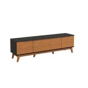Mueble TV 75" Kappesberg 180cm con 3 Puertas Negro/Canela