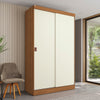 Closet Ropero Kappesberg 2 Puertas 121x200 Canela/Blanco