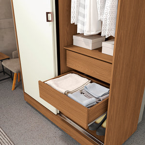 Closet Ropero Kappesberg 2 Puertas 121x200 Canela/Blanco