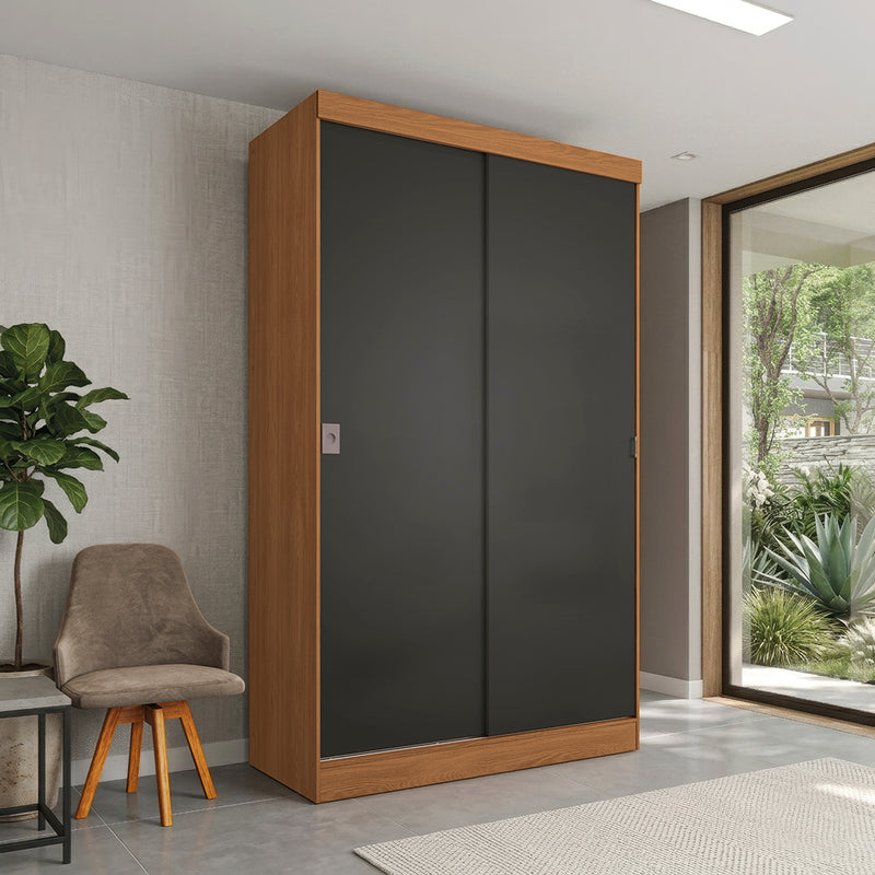Closet Ropero Kappesberg 2 Puertas 121x200 Canela/Negro