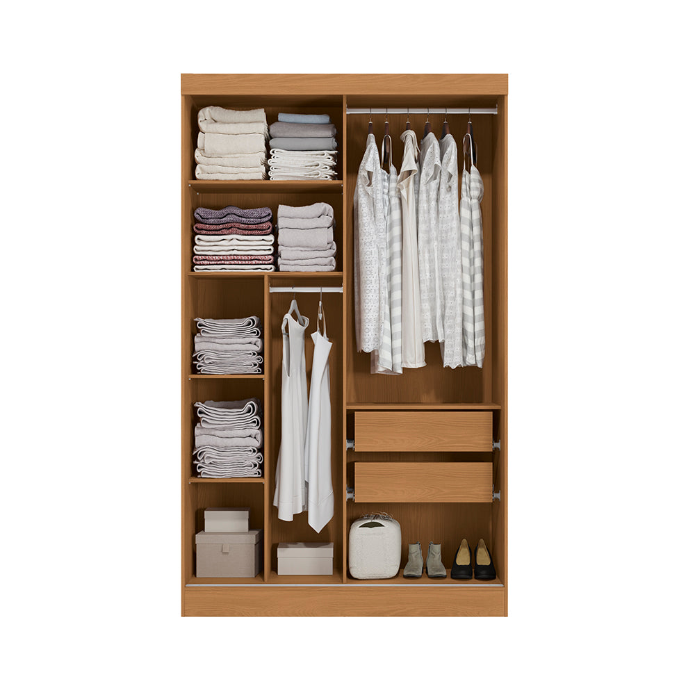 Closet Ropero Kappesberg 2 Puertas 121x200 Canela/Negro