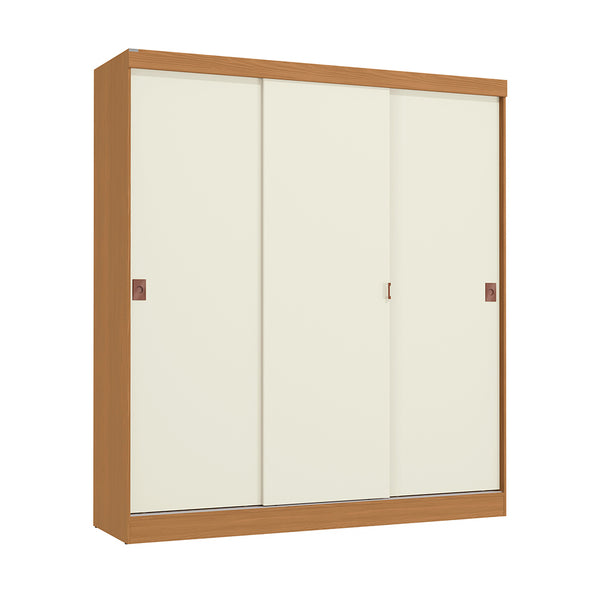 Closet Ropero Kappesberg 3 Puertas 180x200 Canela/Blanco