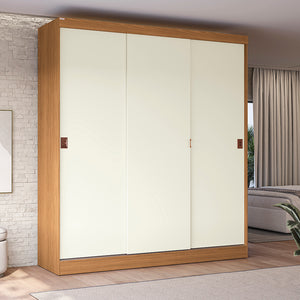 Closet Ropero Kappesberg 3 Puertas 180x200 Canela/Blanco