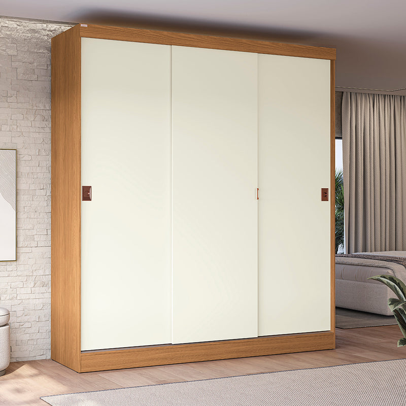 Closet Ropero Kappesberg 3 Puertas 180x200 Canela/Blanco